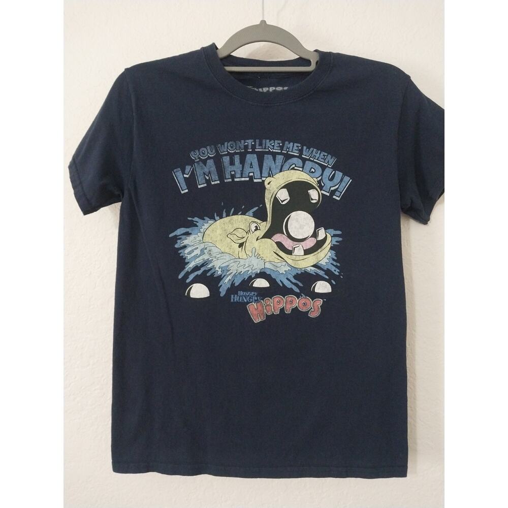 Goodie Two Sleeves "You Won't Like Me When I'm Hangry." T-SHIRT Blue Women's S